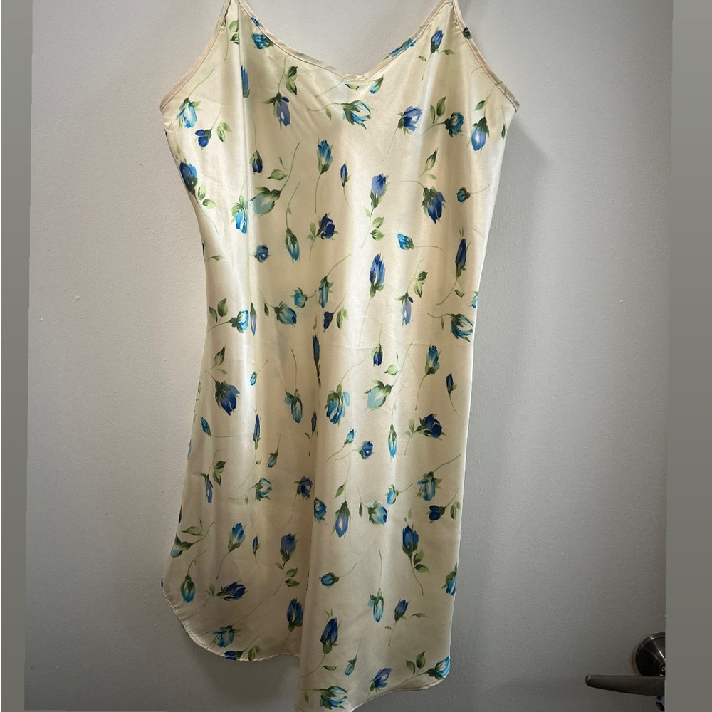 Vintage Yellow Floral Slip Dress
